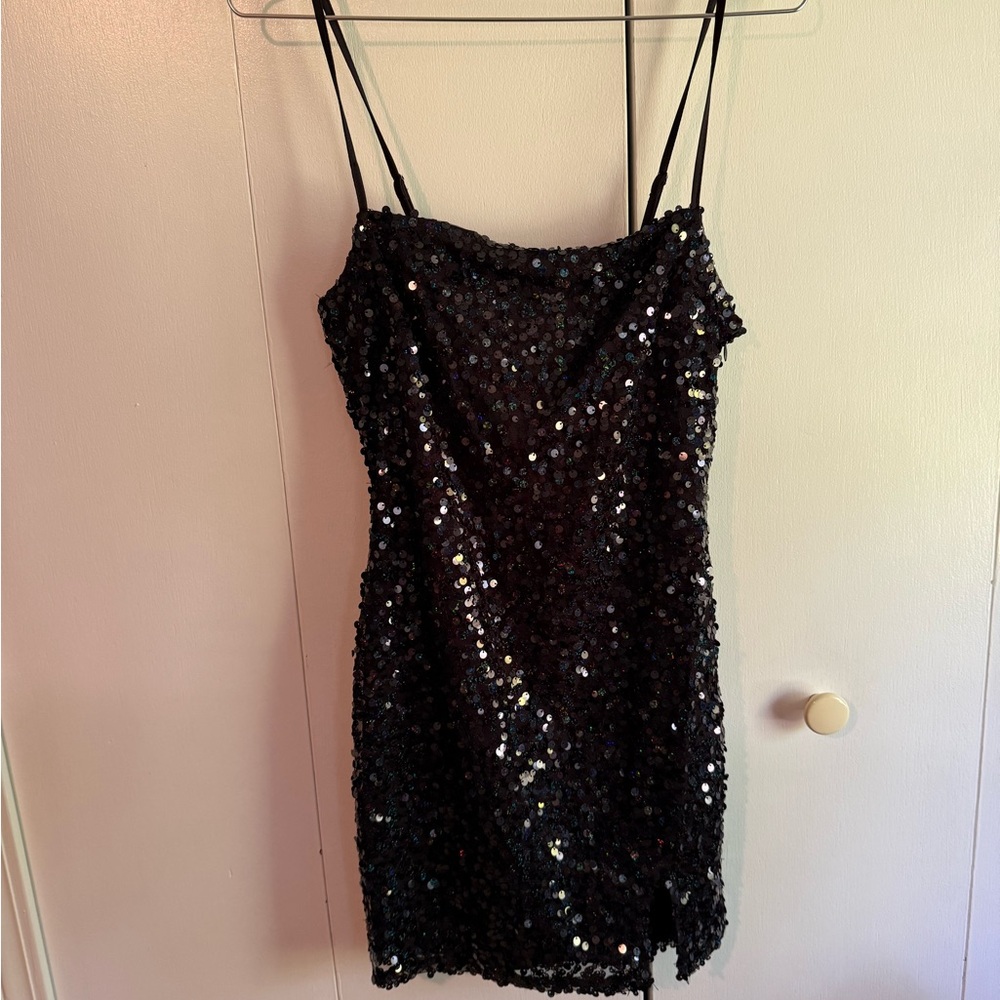 Wild Fable Black Sequin Mini Dress